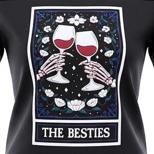 TORRID 6X "Skeleton Besties" Classic Fit Heritage Jersey Crew Tee NWT Size 6X